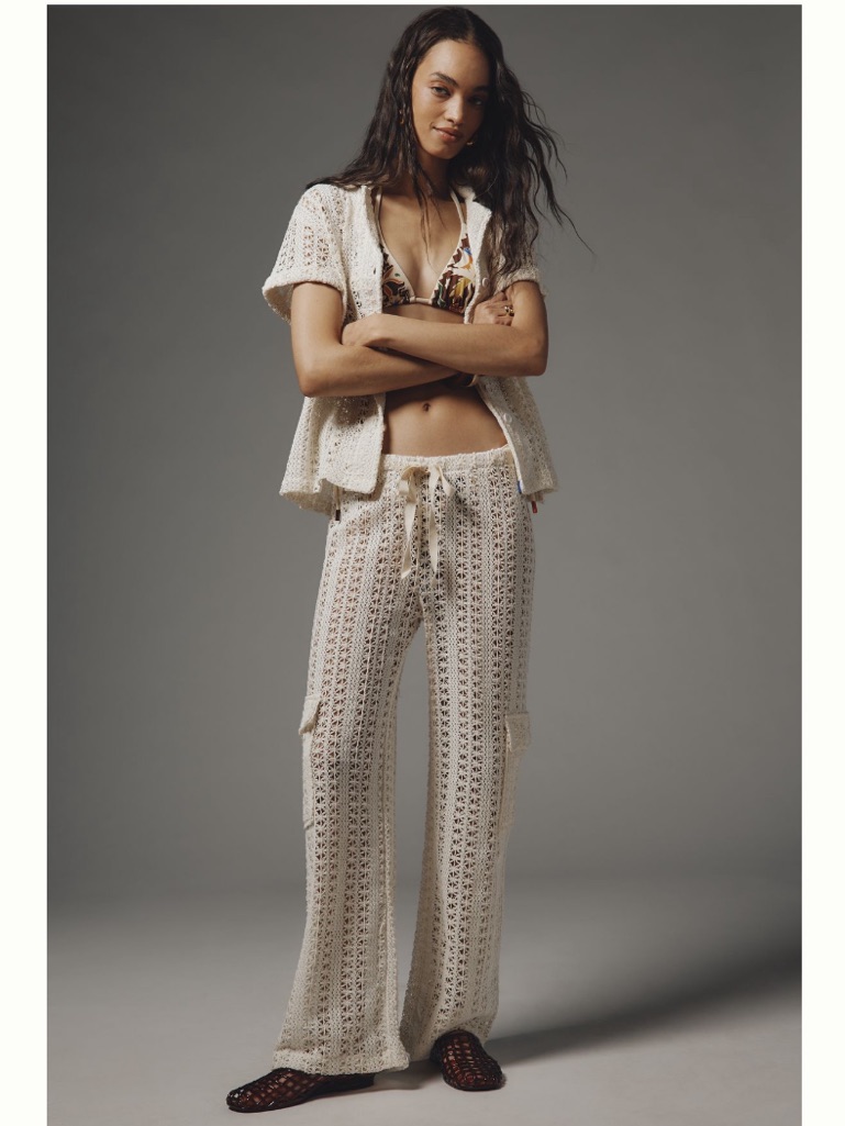Anthropologie Crochet Pants